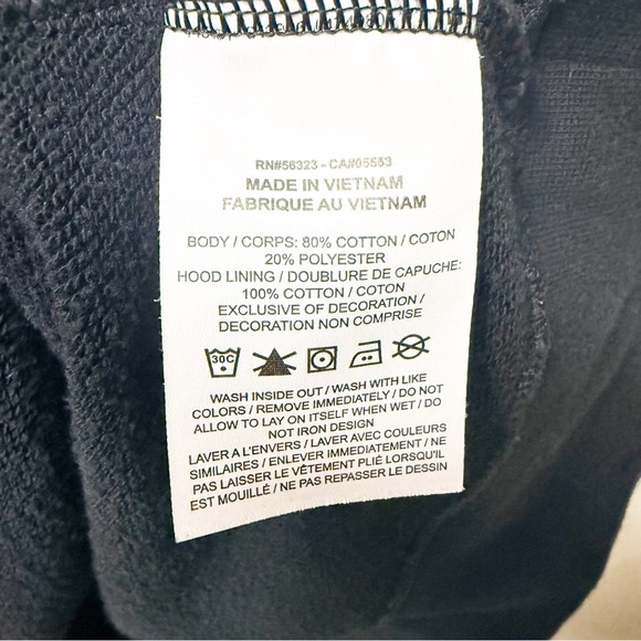 Nike Sportswear Club Large Logo Fleece Hoodie Black 2X Plus - Picture 4 of 6